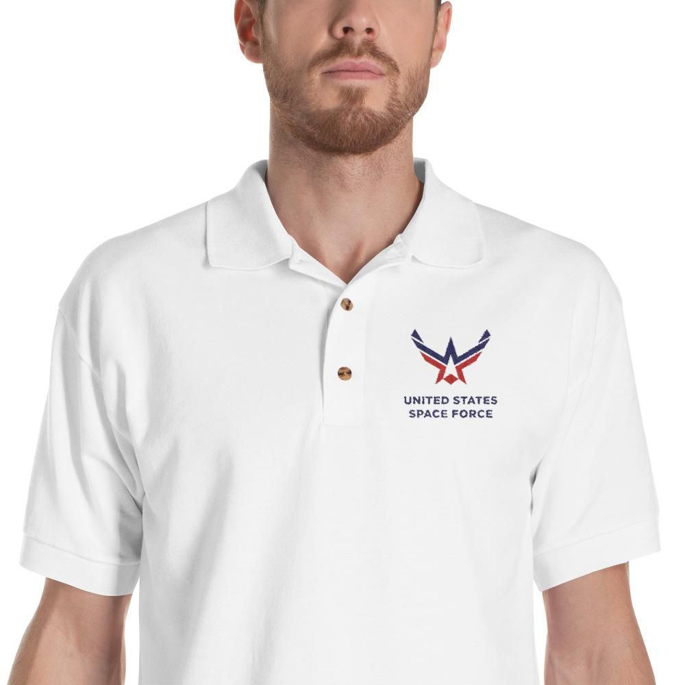 United States Space Force Embroidered Polo Shirt United States Space Force Embroidered Polo Shirt