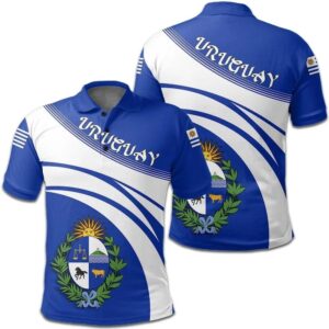 Uruguay Coat Of Arms Polo Shirt Cricket Style J5W