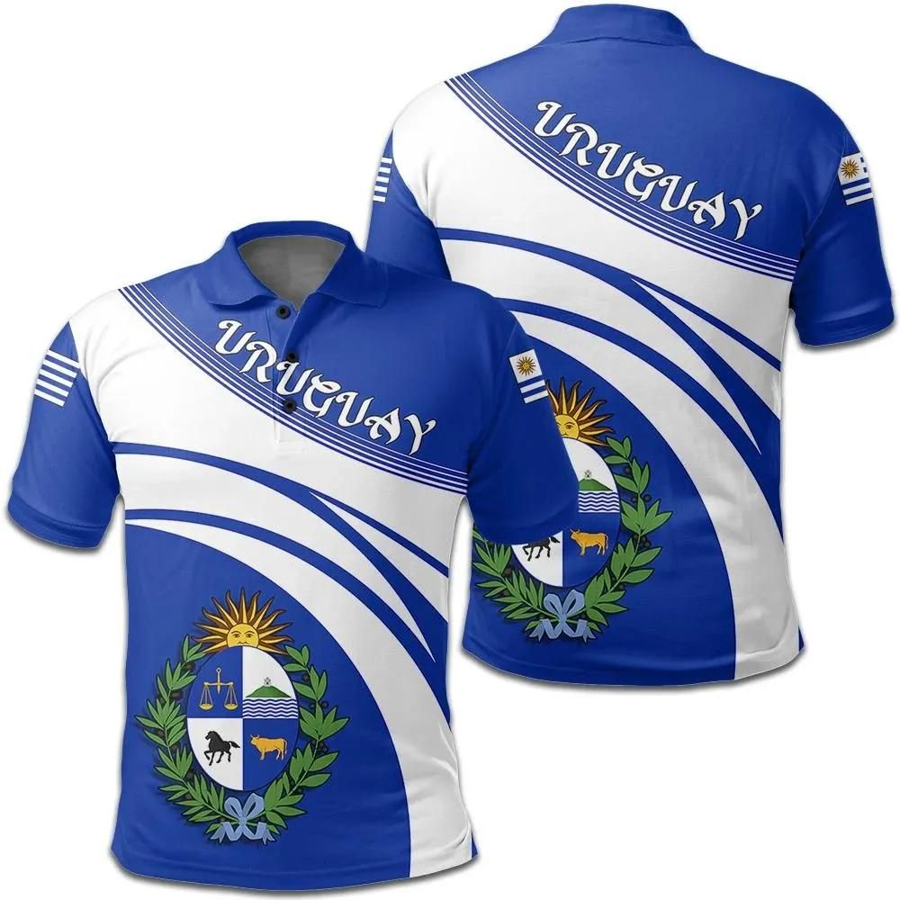 Uruguay Coat Of Arms Polo Shirt Cricket Style J5W Uruguay Coat Of Arms Polo Shirt Cricket Style J5W