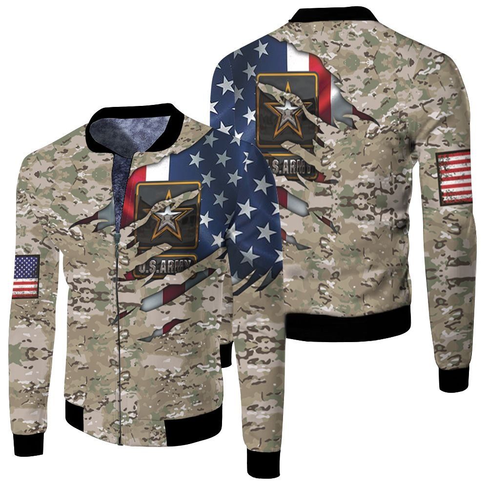 Us Flag Us Army Alled Style 3D Bomber Jacket Us Flag Us Army Alled Style 3D Bomber Jacket