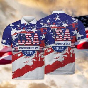 Usa Indepence Day 4Th Of July Polo Shirt #H