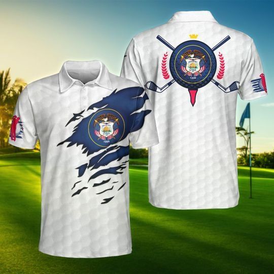 Utah Flag Golfer Unisex Polo Shirt Utah Flag Golfer Unisex Polo Shirt