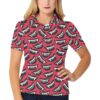 Vampire Lips Print Design Lks305 Women'S Polo Shirt