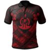Vanuatu Custom Polynesian Polo Shirt - Vanuatu Red Seal Camisole Hibiscus Style - BN18