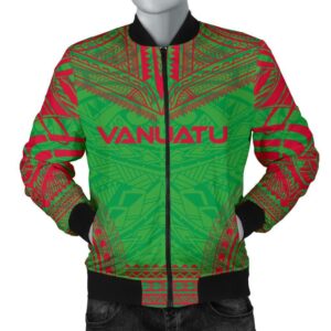 Vanuatu Flag Polynesian Chief Men's Bomber Jacket - Bn10 Bomber Jacket