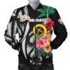 Vanuatu Men's Bomber Jacket Coat Of Arms Polynesian With Hibiscus-2 TH5 Bomber Jacket