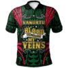 Vanuatu Polo Shirt - Blood Runs Through My Veins Style Flag - BN39