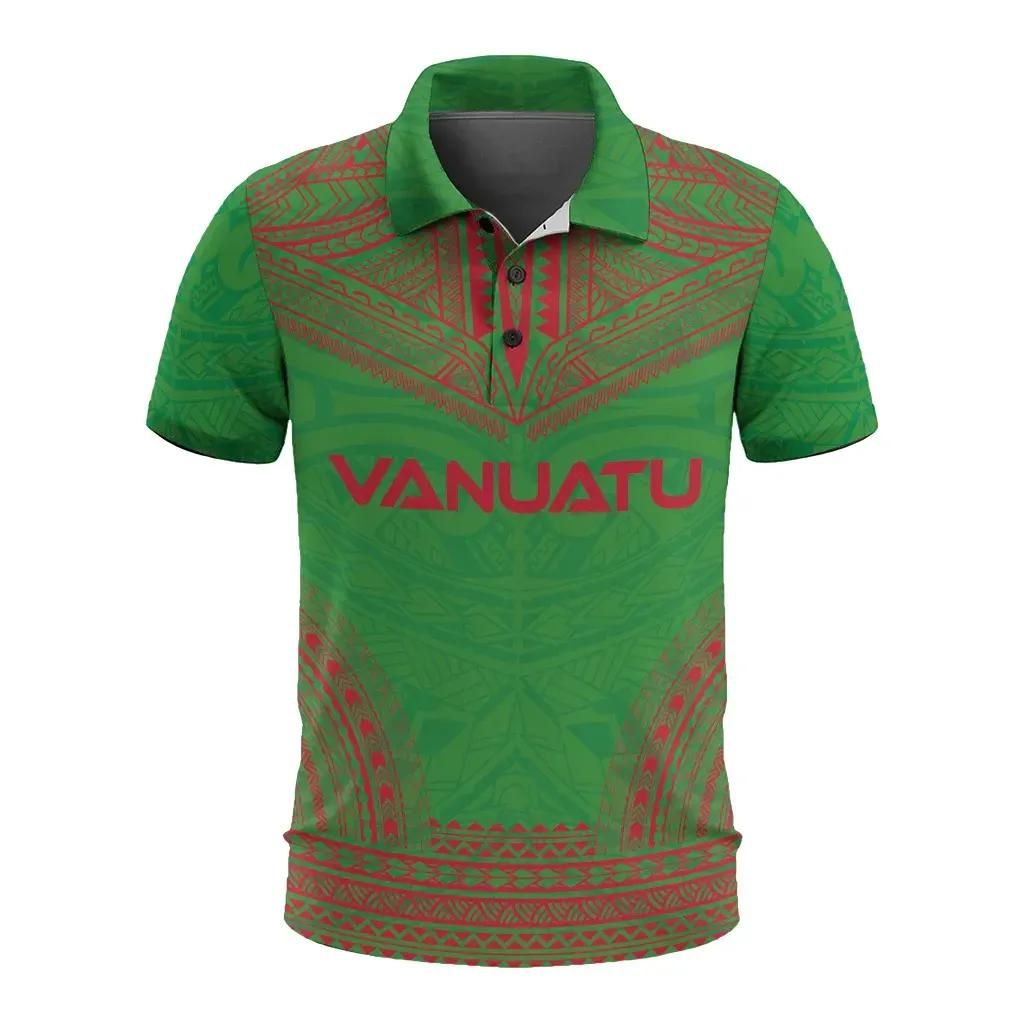 Vanuatu Polo Shirt - Polynesian Chief Flag Version - BN10 Vanuatu Polo Shirt - Polynesian Chief Flag Version - BN10