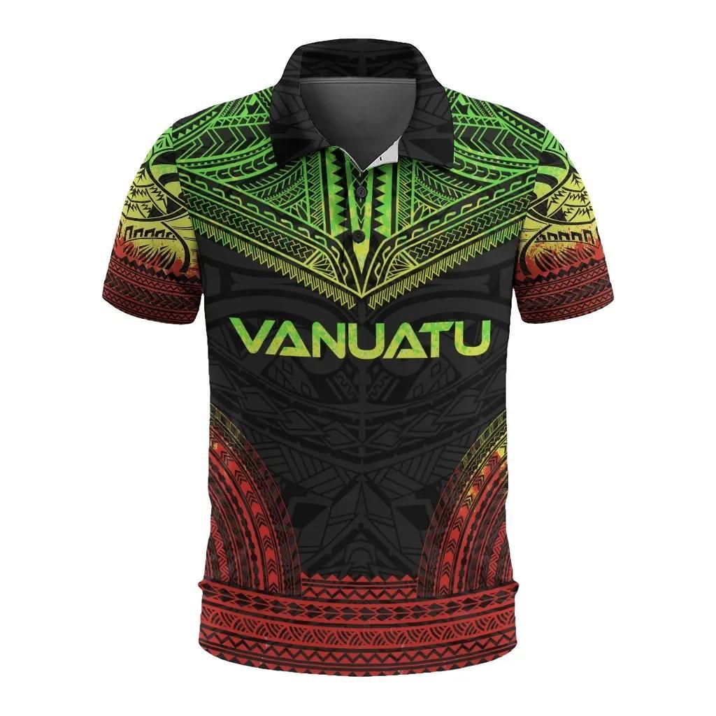 Vanuatu Polo Shirt - Polynesian Chief Reggae Version - BN10 Vanuatu Polo Shirt - Polynesian Chief Reggae Version - BN10