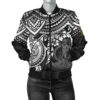 Vanuatu Polynesian Bomber Jacket (Women) - White Turtle - BN1518 Bomber Jacket
