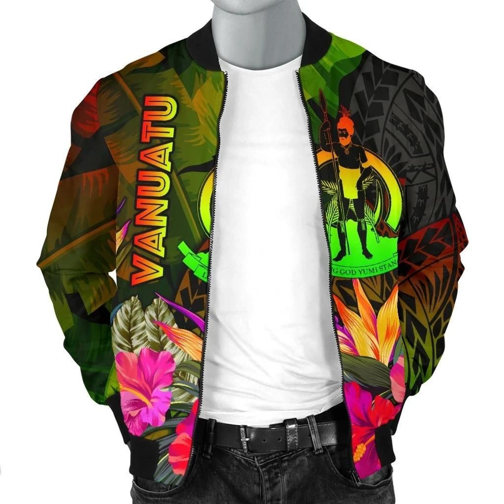 Vanuatu-Polynesian-Mens-Bomber-Jacket-Hibiscus-and-Banana-Leaves-BN15-Bomber-Jacket-2
