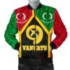Vanuatu Polynesian Men's Bomber Jacket - Vanuatu Flag and Coat Of Arms - BN18 Bomber Jacket