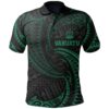 Vanuatu Polynesian Polo Shirt - Green Tribal Wave - BN12