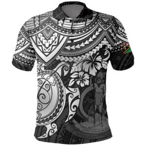 Vanuatu Polynesian Polo Shirt - White Turtle - BN1518