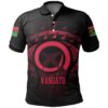 Vanuatu Turtle Hibiscus Polo Shirt (Red) A02