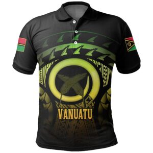 Vanuatu Turtle Hibiscus Polo Shirt (Reggae) A02