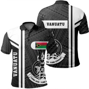 Vanuatu White Polo Shirt- Boba Style - AH - J14