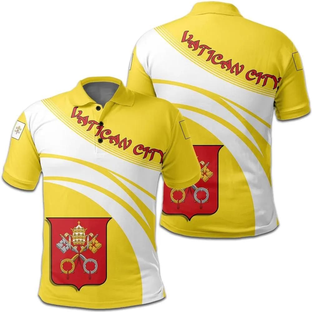 Vatican City Coat Of Arms Polo Shirt Cricket Style J5W Vatican City Coat Of Arms Polo Shirt Cricket Style J5W