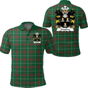 Vaughan (of Breconshire) Wales Polo Shirt - Welsh National Tartan A7
