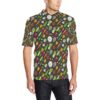 Vegan Pattern Themed Design Print Men Polo Shirt