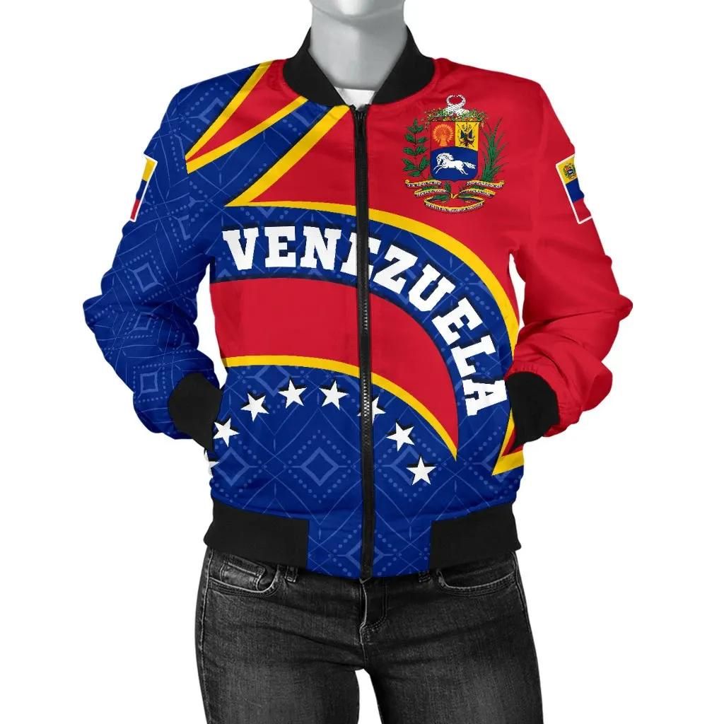 Venezuela Women's Bomber Jacket - Venezuela Coat Of Arms - BN18 Bomber Jacket Venezuela Women's Bomber Jacket - Venezuela Coat Of Arms - BN18 Bomber Jacket