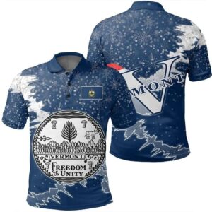 Vermont Christmas Coat Of Arms Polo Shirt X Style J78