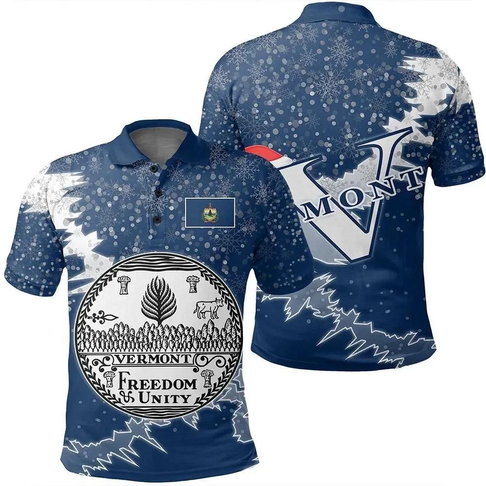 Vermont Christmas Coat Of Arms Polo Shirt X Style J78 Vermont Christmas Coat Of Arms Polo Shirt X Style J78