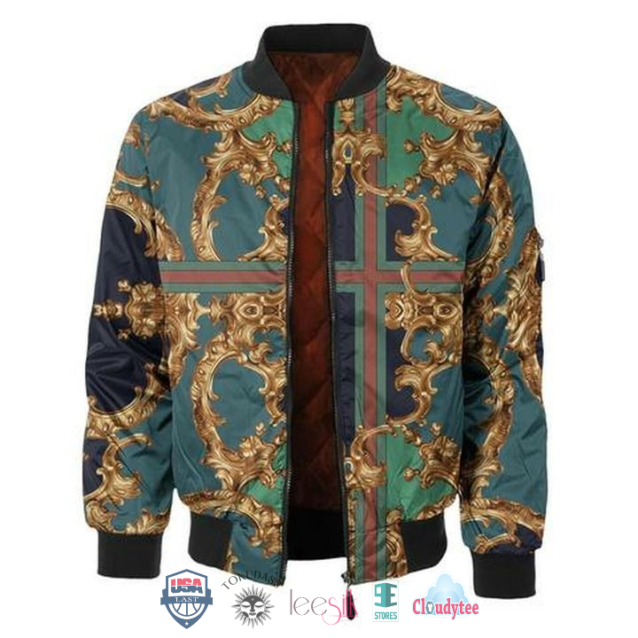 Versace Royal Texture 3D Bomber Jacket Versace Royal Texture 3D Bomber Jacket