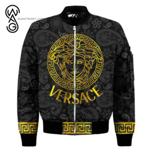 Versace Yellow All Over Print Bomber Jacket