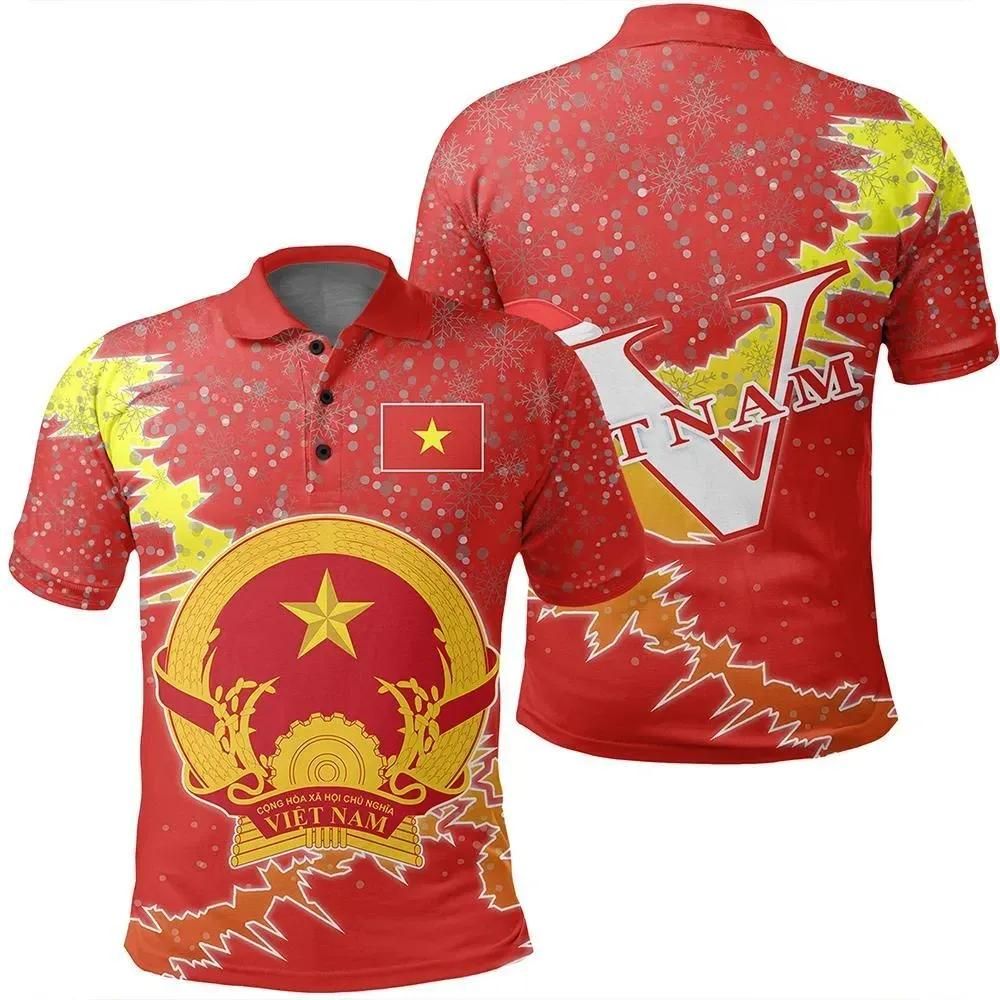 Vietnam Christmas Coat Of Arms Polo Shirt X Style J78 Vietnam Christmas Coat Of Arms Polo Shirt X Style J78