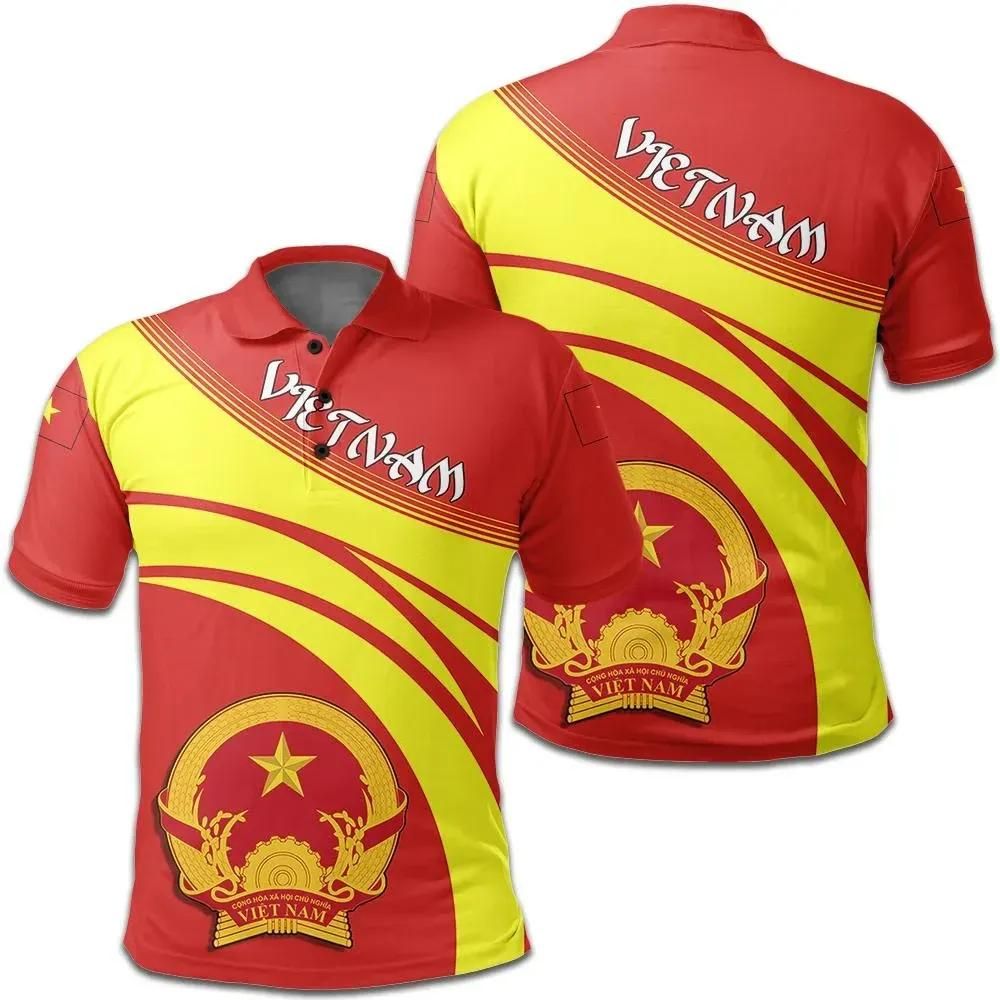 Vietnam Coat Of Arms Polo Shirt Cricket Style J5W Vietnam Coat Of Arms Polo Shirt Cricket Style J5W