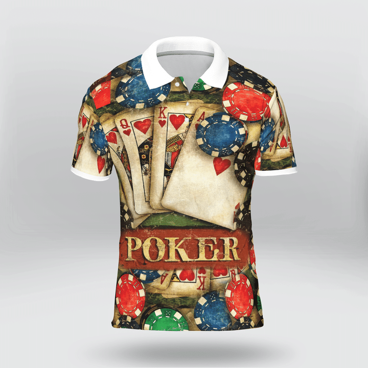 Vintage Poker Polo Shirt #Kv Vintage Poker Polo Shirt #Kv