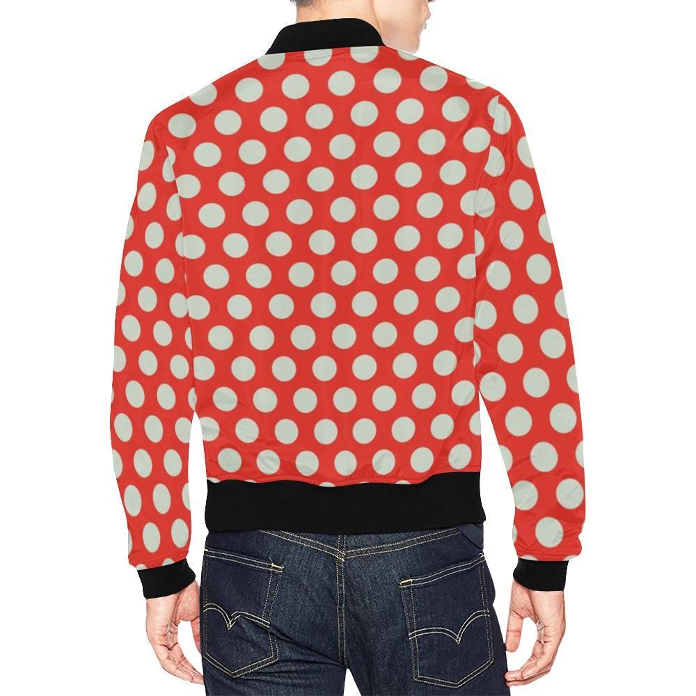Vintage-Red-White-Polka-Dot-Pattern-Print-Mens-Bomber-Jacket-2