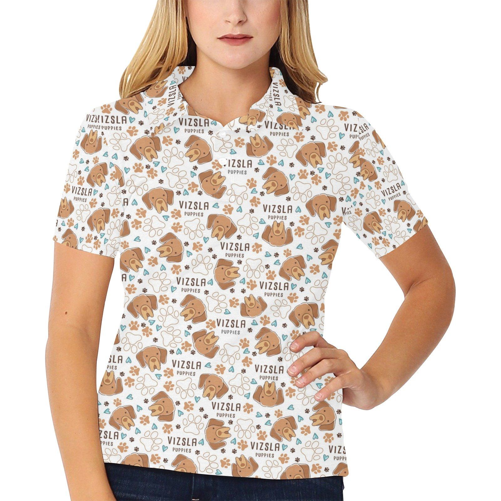 Vizslas Print Design Lks301 Women'S Polo Shirt Vizslas Print Design Lks301 Women'S Polo Shirt