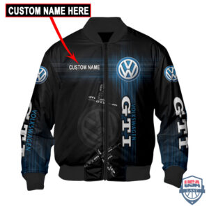 Volkswagen Gti Flash Custom Name Bomber Jacket