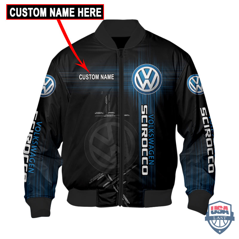 Volkswagen Scirocco Flash Custom Name Bomber Jacket Volkswagen Scirocco Flash Custom Name Bomber Jacket
