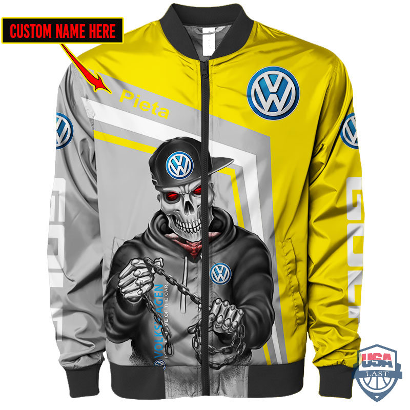 Volkswagen Skeleton Snapback Custom Name Bomber Jacket 01 Volkswagen Skeleton Snapback Custom Name Bomber Jacket 01