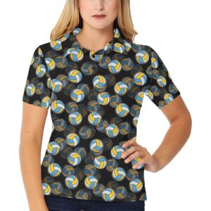 Volleyball Print Design Lks302 Women'S Polo Shirt
