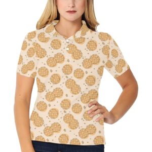 Waffle Print Design Lks303 Women'S Polo Shirt
