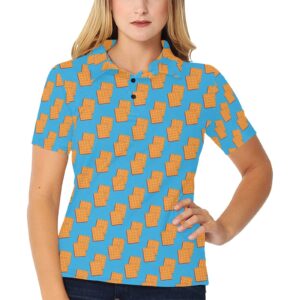 Waffle Print Design Lks304 Women'S Polo Shirt