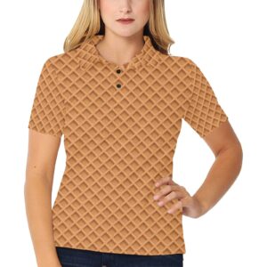 Waffle Texture Print Design Lks301 Women'S Polo Shirt