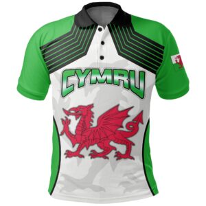 Wales Polo Shirt - Cymru Dragon - BN12