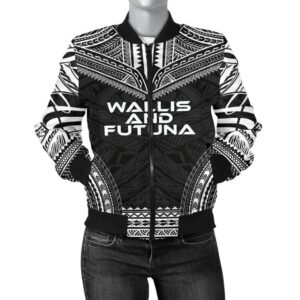 Wallis And Futuna Polynesian Chief Women'S Bomber Jacket - Black Version - Bn10 Bomber Jacket