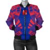 Wallis And Futuna Women Bomber Jacket - Polynesian Tattoo Flag - BN0110 Bomber Jacket