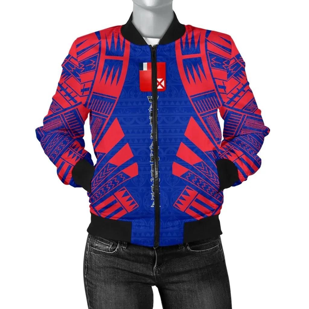 Wallis And Futuna Women Bomber Jacket - Polynesian Tattoo Flag - BN0110 Bomber Jacket Wallis And Futuna Women Bomber Jacket - Polynesian Tattoo Flag - BN0110 Bomber Jacket