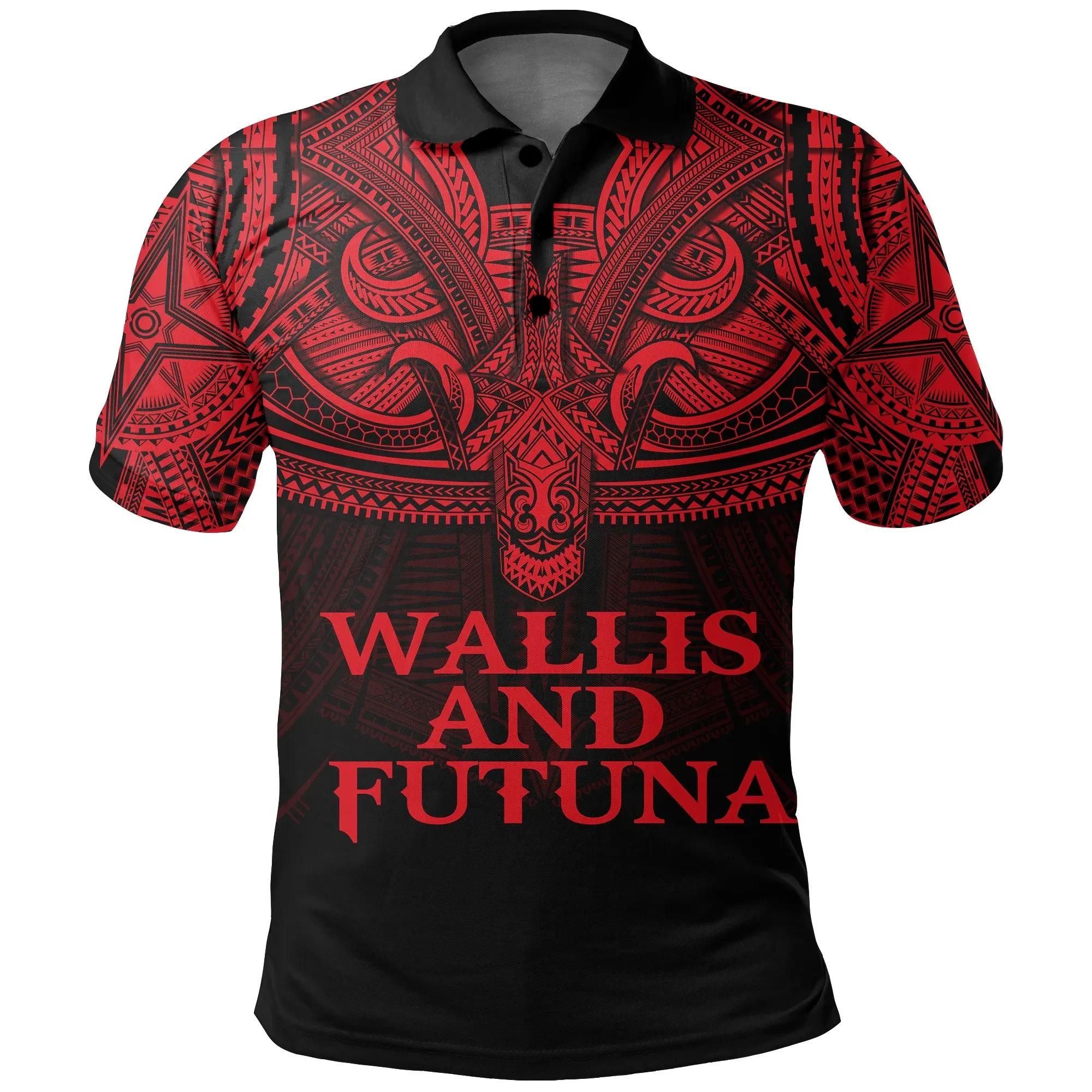 Wallis & Futuna (Red) Polo Shirt Polynesian A15 Wallis & Futuna (Red) Polo Shirt Polynesian A15
