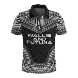 Wallis and Futuna Polo Shirt - Polynesian Chief Black Version - BN10