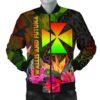 Wallis and Futuna Polynesian Men's Bomber Jacket - Hibiscus and Banana Leaves - BN15 Bomber Jacket