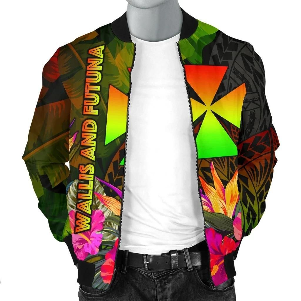 Wallis-and-Futuna-Polynesian-Mens-Bomber-Jacket-Hibiscus-and-Banana-Leaves-BN15-Bomber-Jacket-2