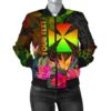 Wallis and Futuna Polynesian Personalised Women's Bomber Jacket - Hibiscus and Banana Leaves - BN15 Bomber Jacket